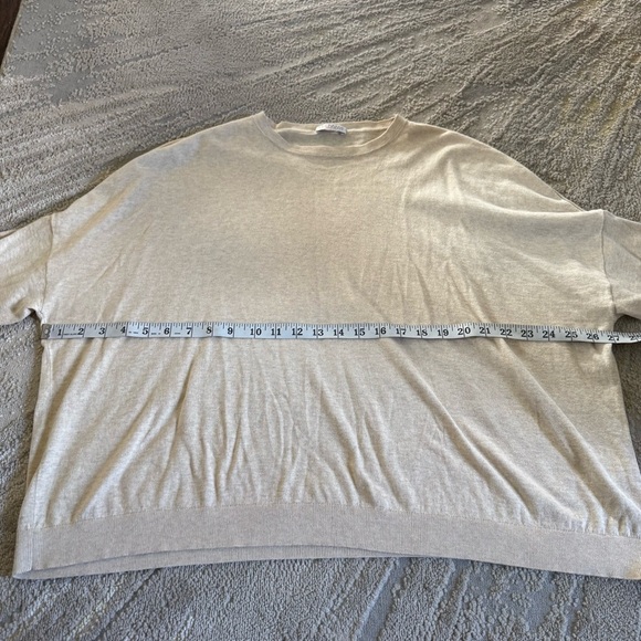 Brunello Cucinelli Cotton sweater oversized boxy fit cream beige medium - Picture 3 of 9